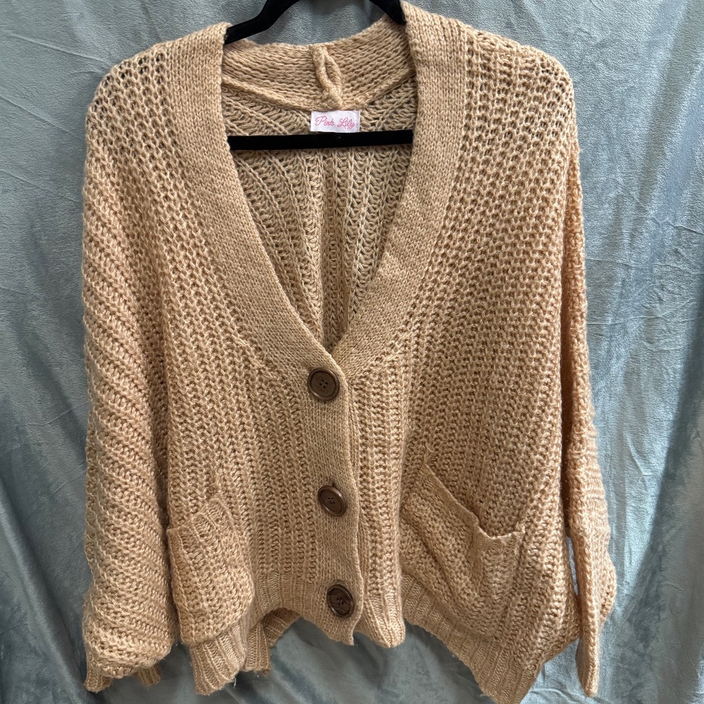 Pink Lily slouchy pink sweater